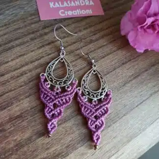 Pendientes ROSE MACRAME